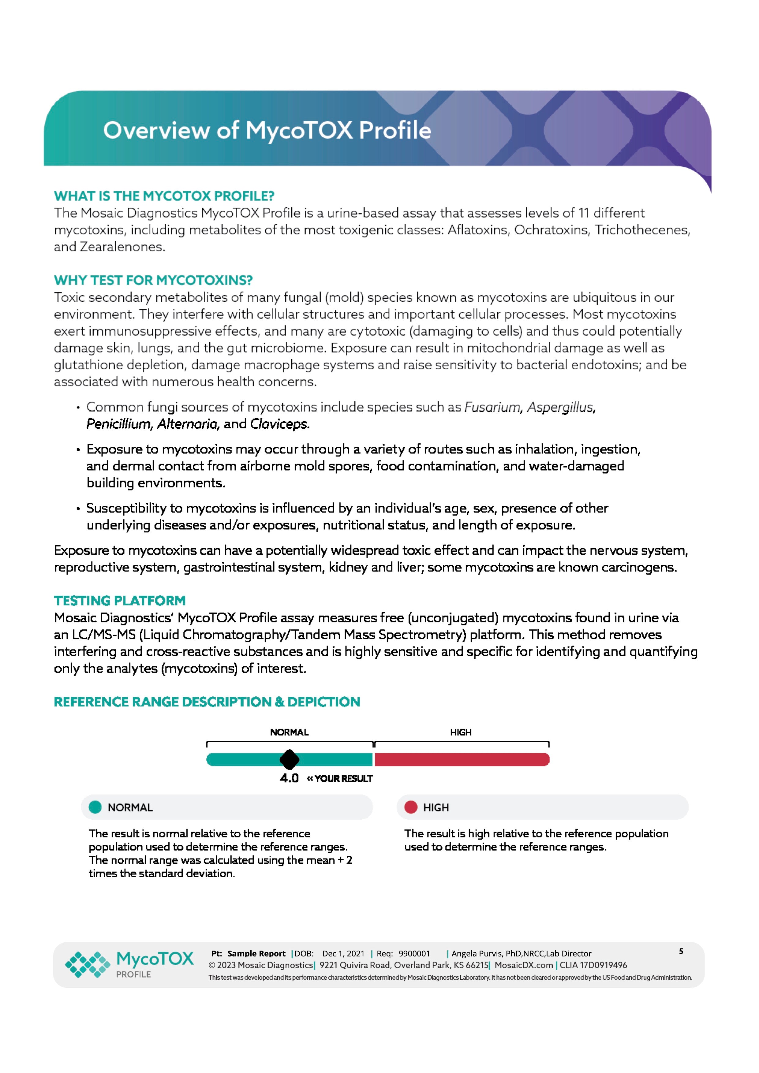 Mould Exposure Assessment - MycoTOX Profile